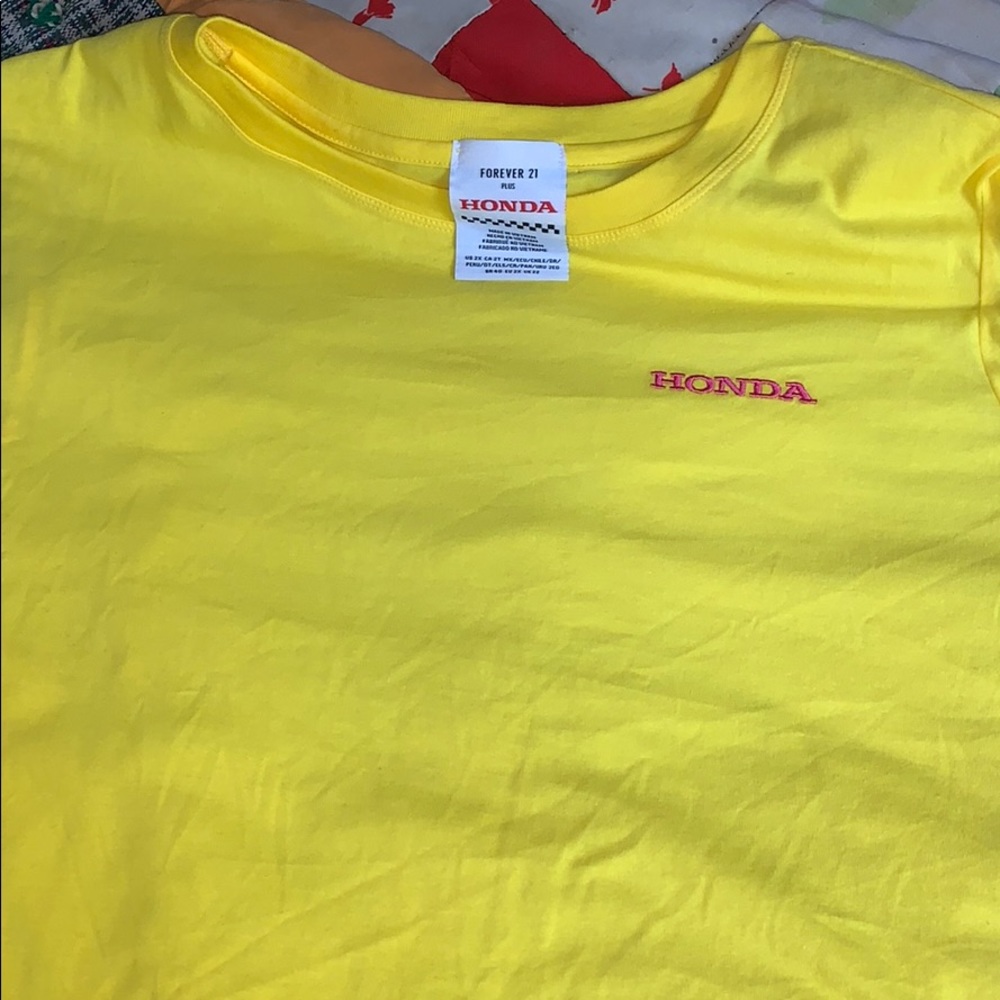 Yellow Honda shirt